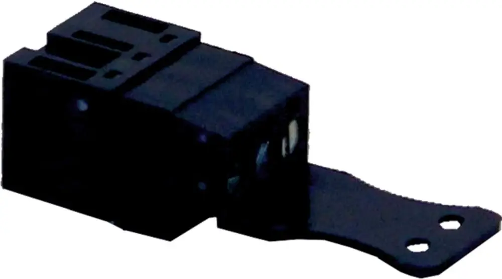 Gegenstecker in Schwarz mit Montageplatte, geeignet für WRS-System von Wolf, mit drei Anschlussklemmen zur elektrischen Verbindung.